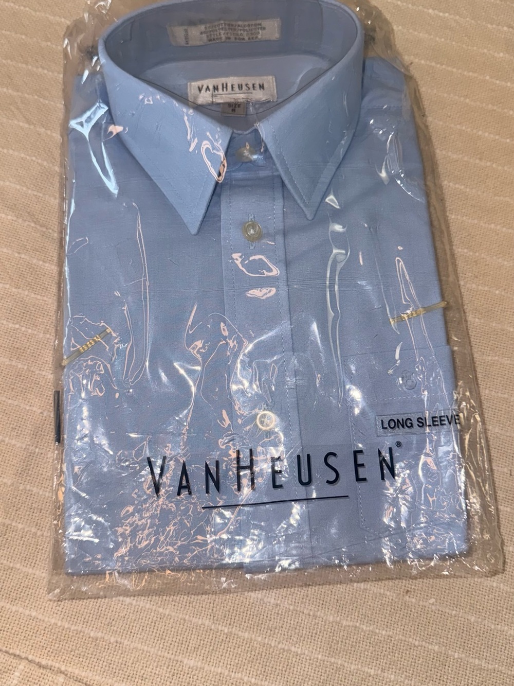Van Heusen Boys Light Blue Long Sleeve Dress Shirt